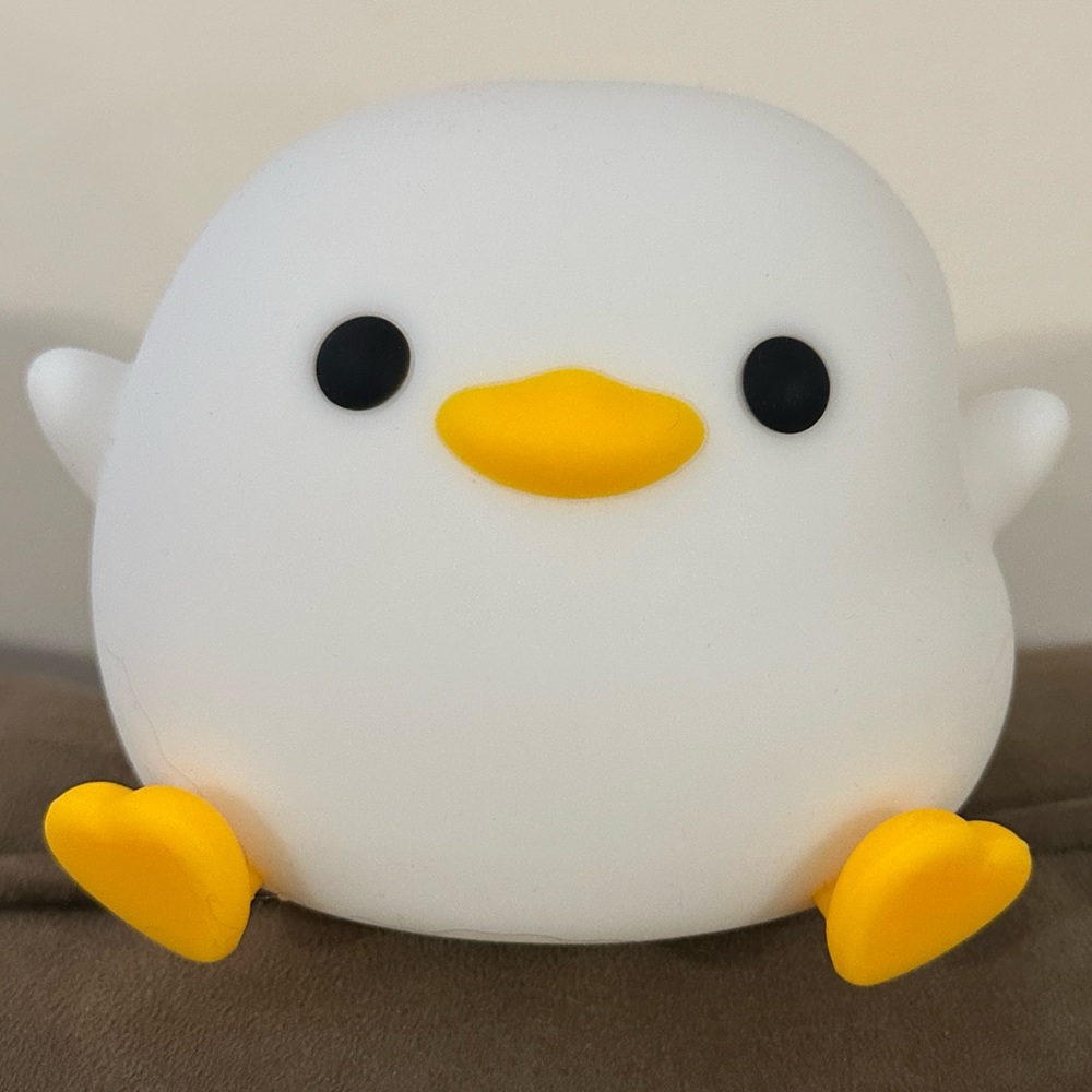 Duck night light, rechargeable bedside lamp, touch sensor bird, kids fun decor